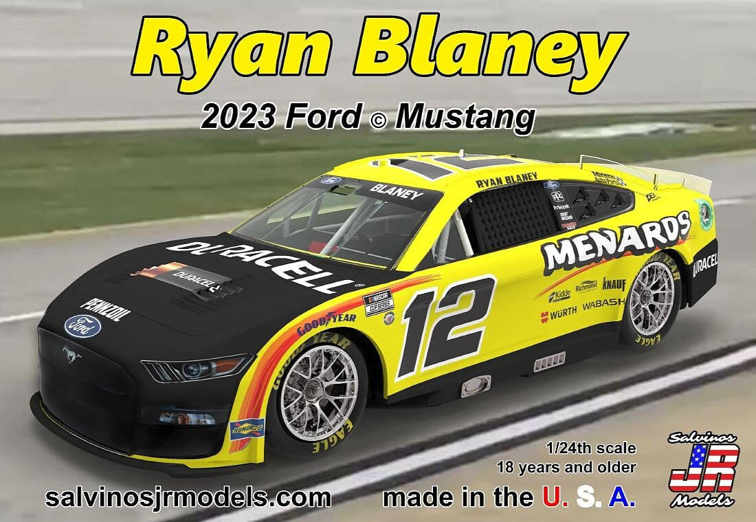 Salvinos Jr Models 1/24 2023 Mustang NASCAR R.Blaney 2023RBP